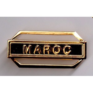 Maroc agrafe plate bronze dore ordonnance